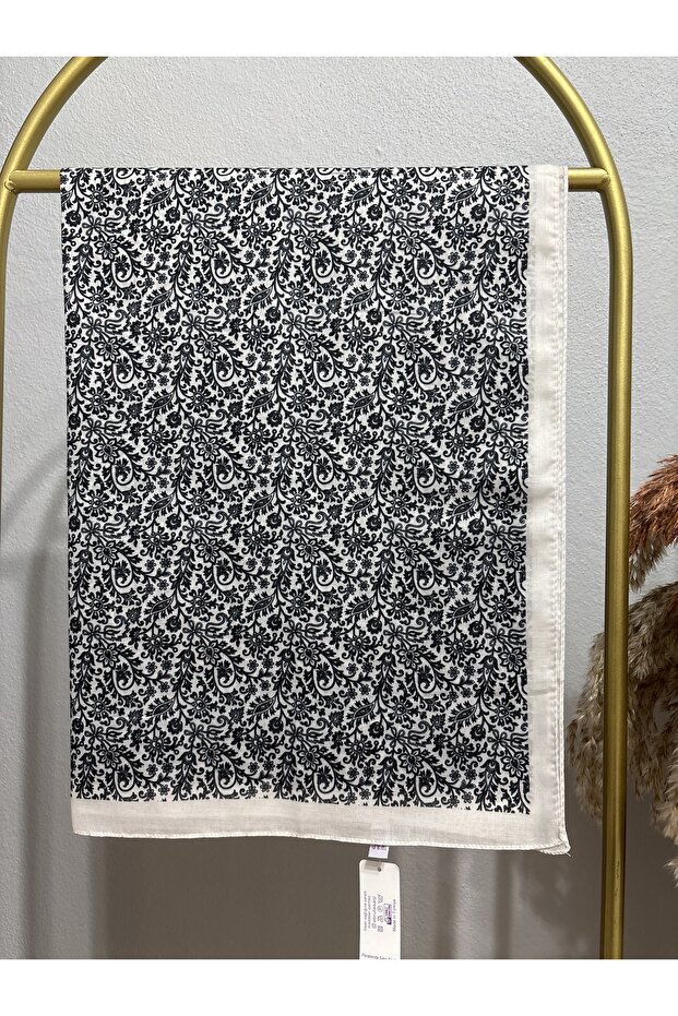 Çiçek Desen Soft Şal - 1
