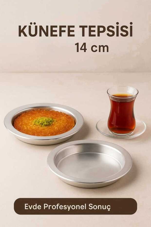 Künefe Tepsisi 6’lI– 14cm no:2 -Alüminyum, Hızlı Isı Dağılımı - 1