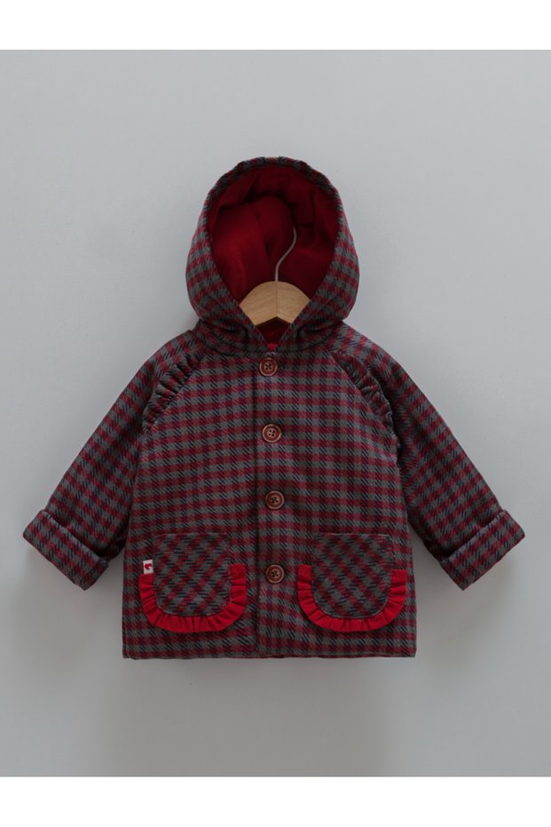 100% Cotton Baby Girl Hooded Jacket Coat (3-18 Months)