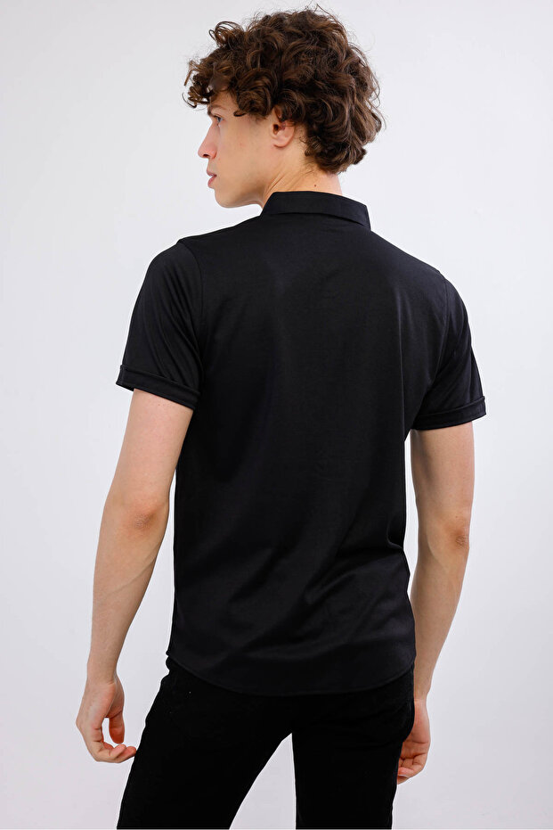 قميص MIRARI الأساسي بأكمام قصيرة - أسود - 7