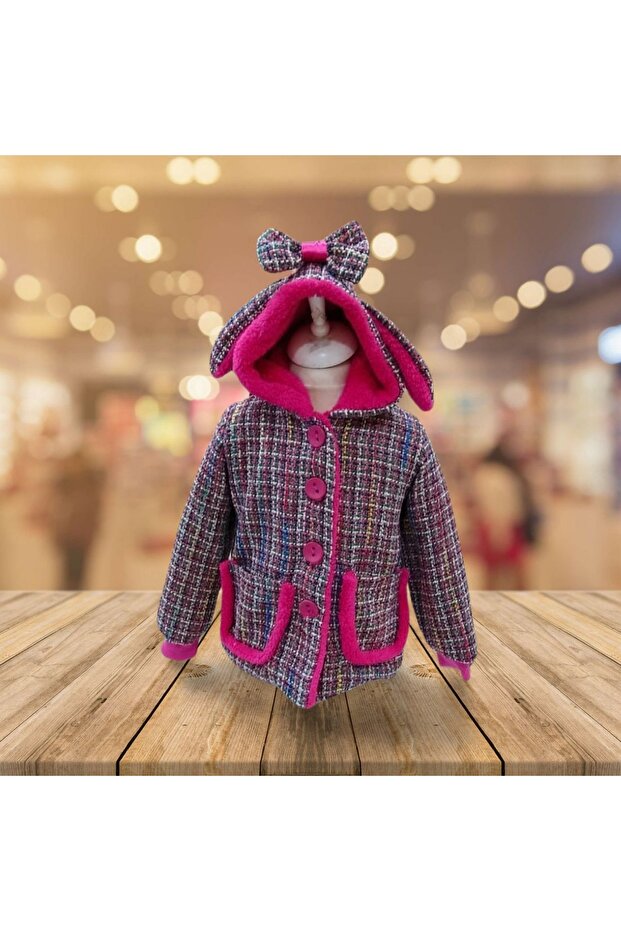 Chanel Fabric Hooded Girl's Coat