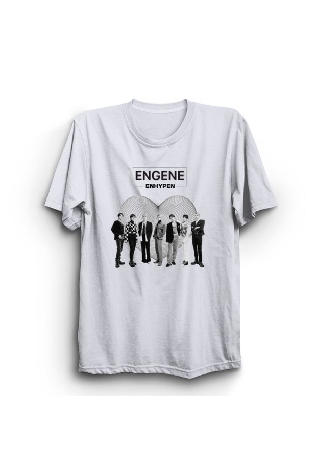 Engene, Enhypen, K-Pop, Korean Music, Heart Printed Unisex, 100% Cotton T-Shirt