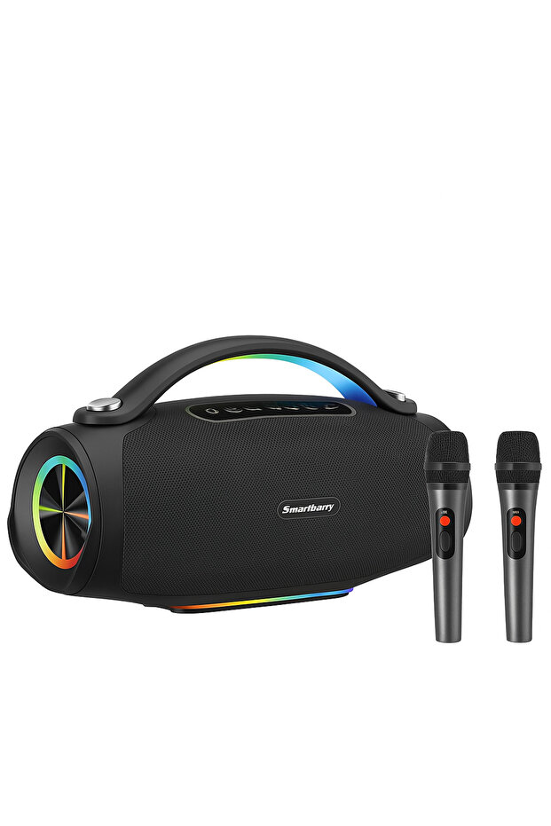 M92 Portable Bluetooth Speaker with Dual Microphones and LED Party Lights