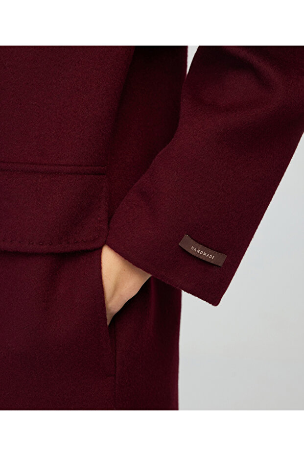 Buttoned Double-Breasted Coat - 6