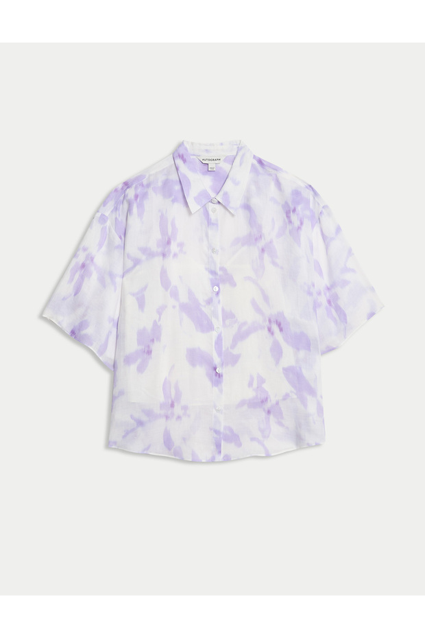 Pamuklu Desenli Gömlek - 1