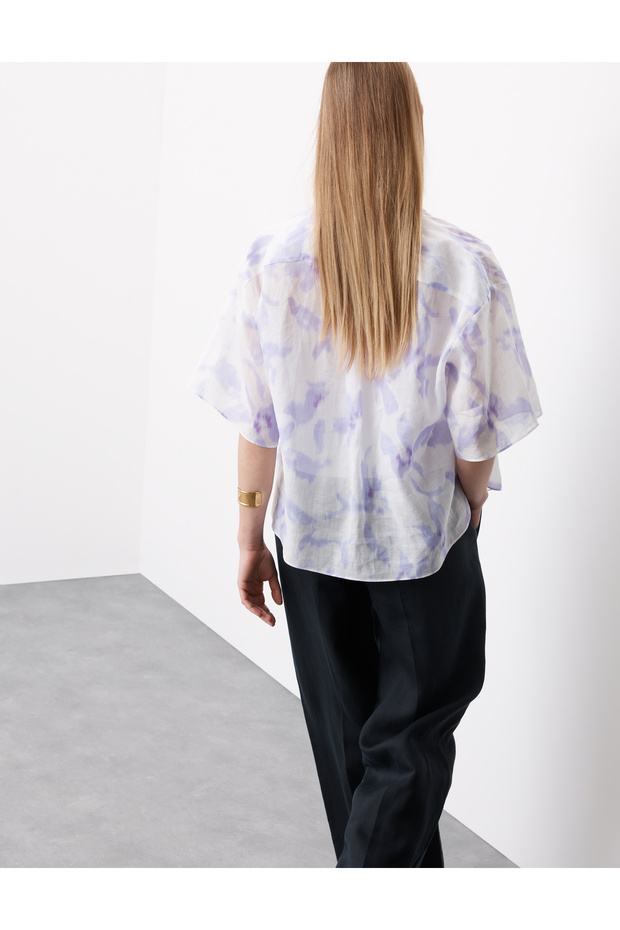 Pamuklu Desenli Gömlek - 5