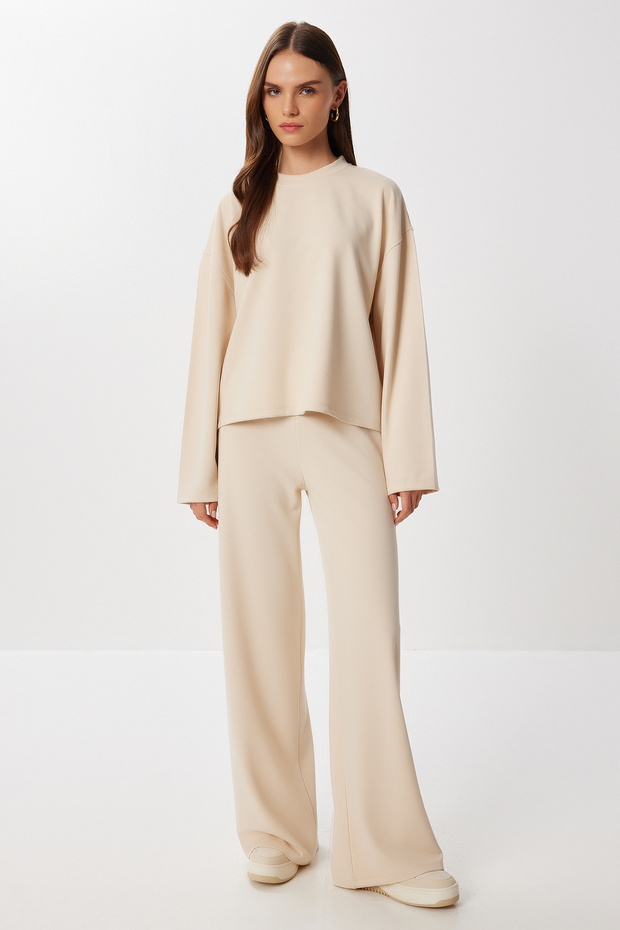 Basic Alt-Üst Örme Takım LCR0102 KREM - 2