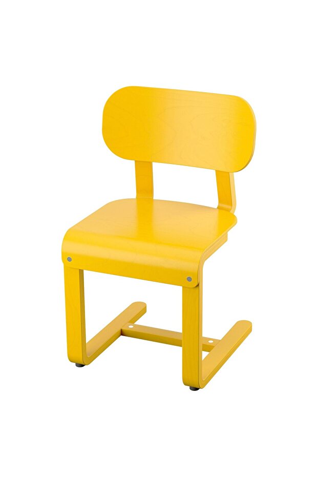 ahşap sandalye, sarı-huş - 2