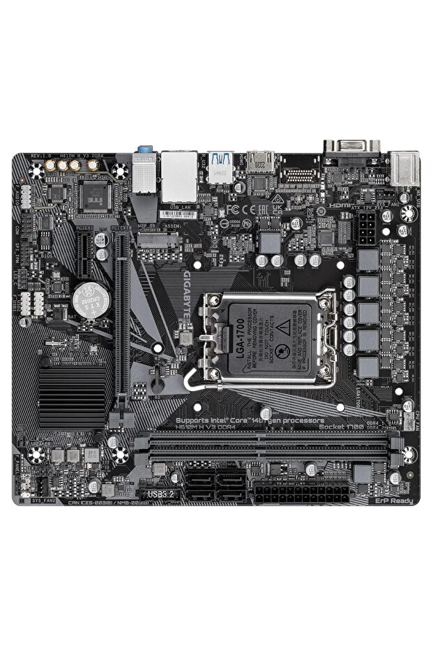 H610M H V3 DDR4 3200MHZ M.2 HDMI VGA MATX 1700P - 4