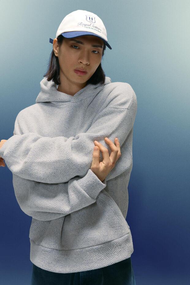 Baskılı kapüşonlu sweatshirt - 1