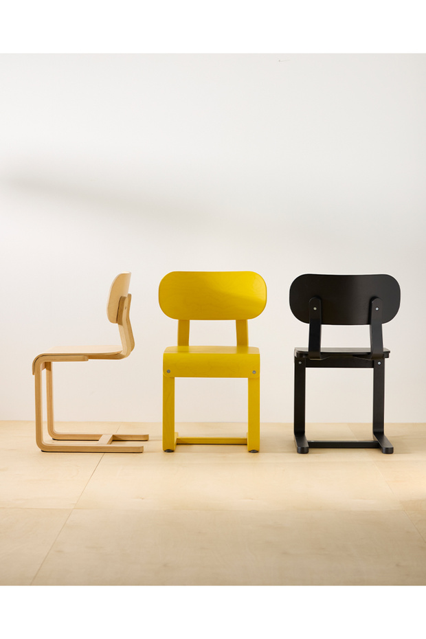 ahşap sandalye, sarı-huş - 4