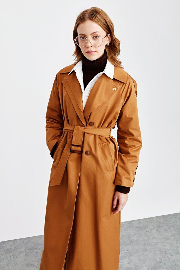 Kuşaklı Trençkot Taba - 2