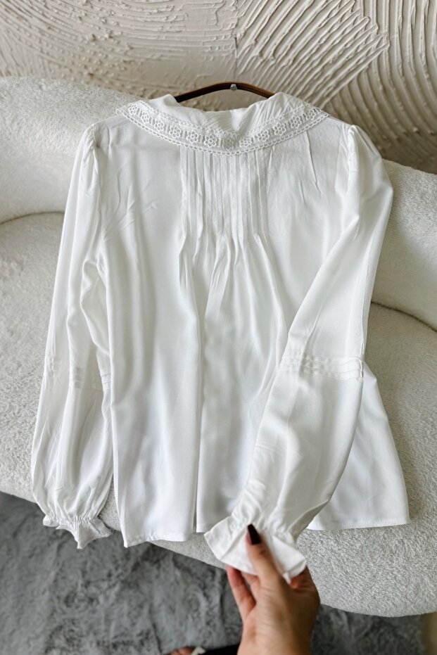 Jotham Beyaz Bluz - 6