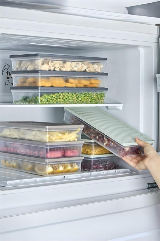 3 Pieces Freshbox 2 Liter Refrigerator Storage Container - Freezer Ice Box Container with Lid - 2