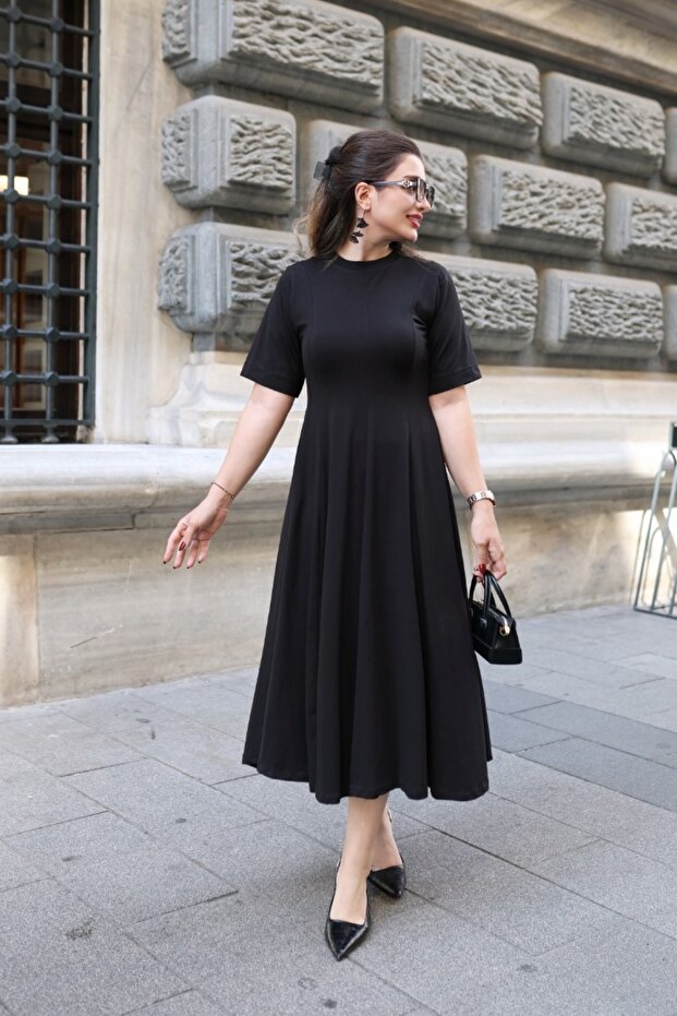 Cusmi Siyah Elbise - 1