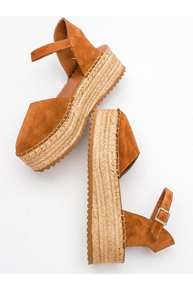 HASIR TABAN DERİ SANDALET TABA - 4