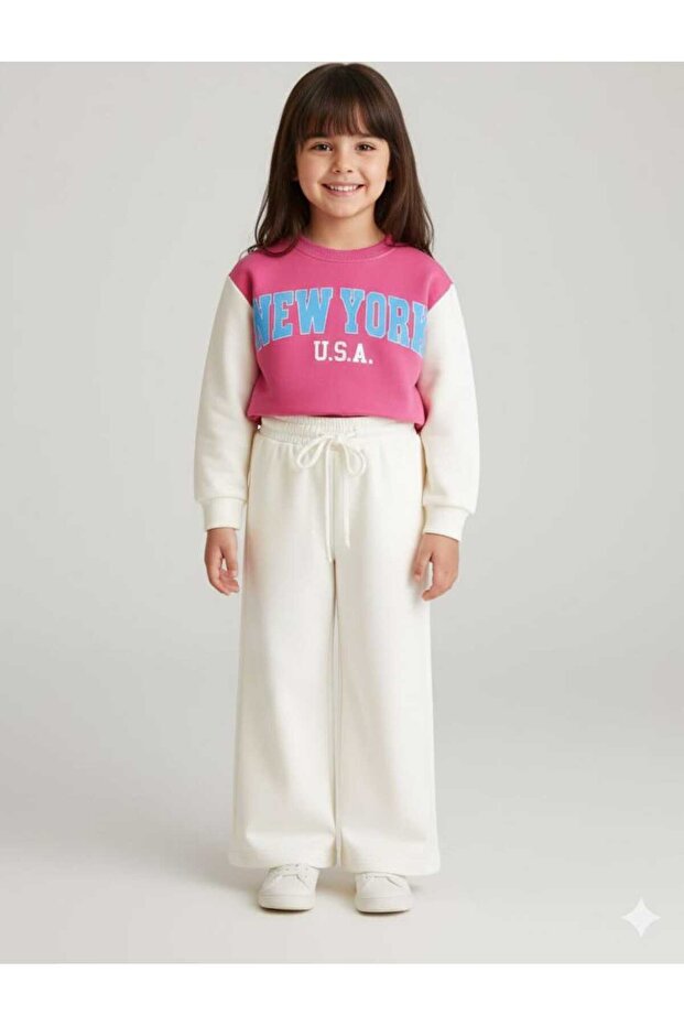 Girl's New York Printed Two-Piece Set