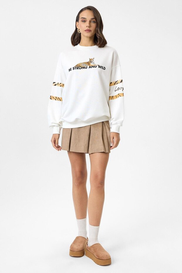 Kaplan Baskılı Sweatshirt - 1