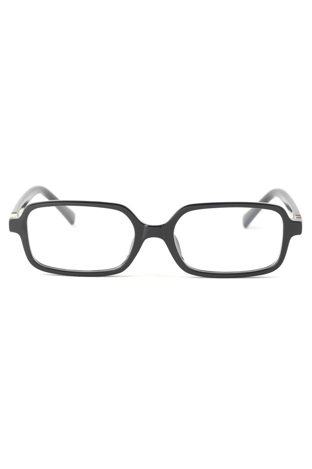 Black Frame Rectangular Design Blue Light Protective Trending Glasses - 1