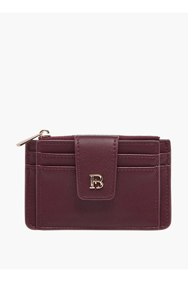 Solid Card Holder with Snap Button Closure - H 8 x W 12.3 x 2.5 cms - 1