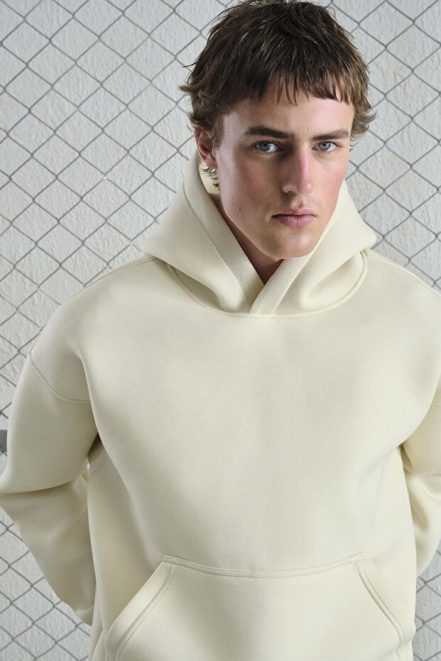 KAPÜŞONLU OVERSIZE SCUBA SWEATSHIRT - 5