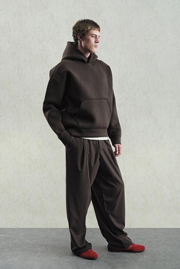 Oversize Scuba Sweatshirt with Hood