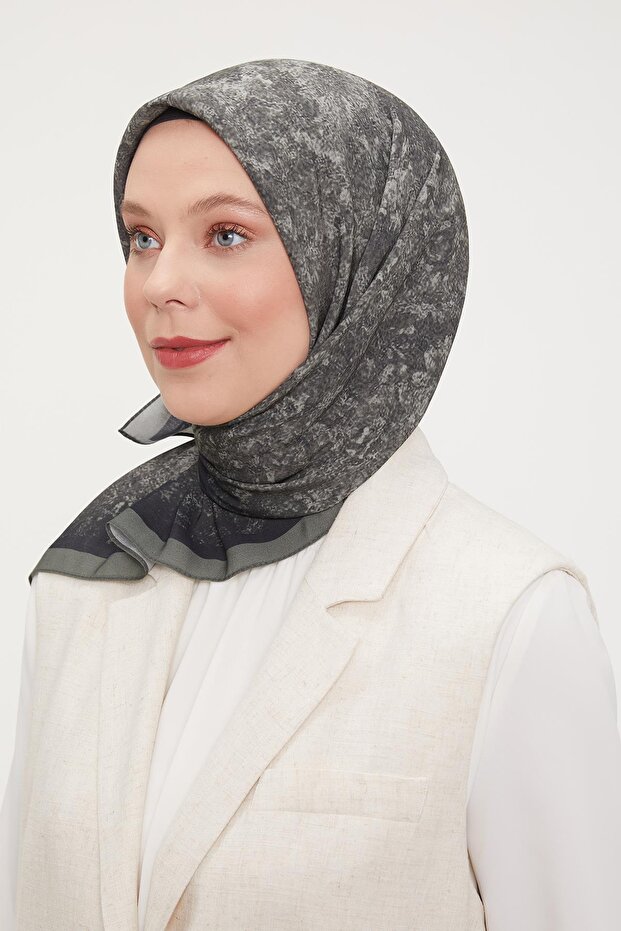 Zümrüt Ebruli Aura Eşarp - 1