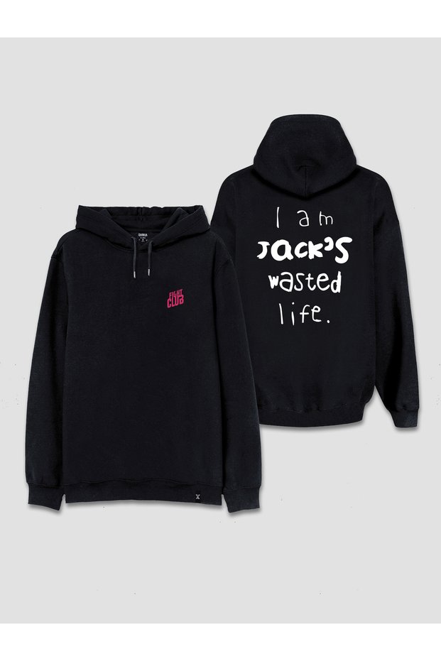Fight Club Movie Quotes Design Back Text Printed Hooded Sweatshirt Hoodie