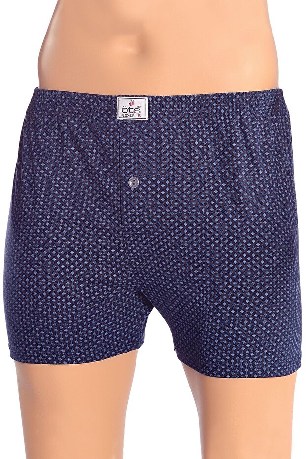 بوكسر رجالي منقوش بأزرار (100% قطن) - 1