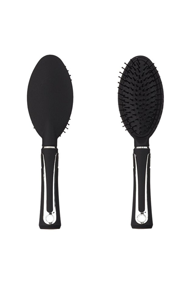 Black Plastic Oval Brush - 1