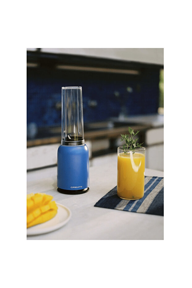 Blender with portable container, CREATE, Moi Studio, blue - 2