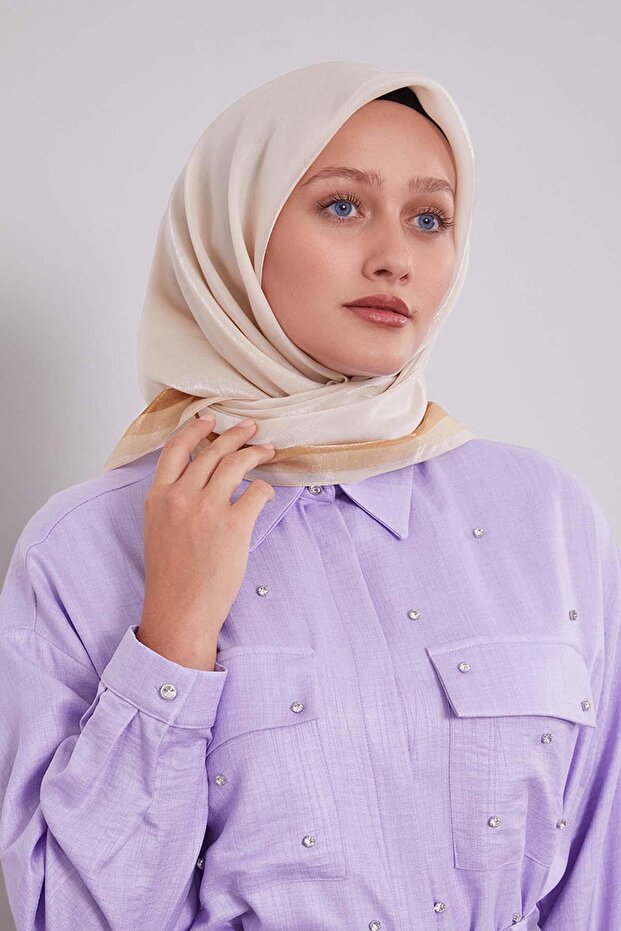 Krem Kehribar Eşarp - 2