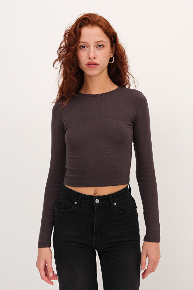 Uzun Kollu Basic Bluz B1845 - 6