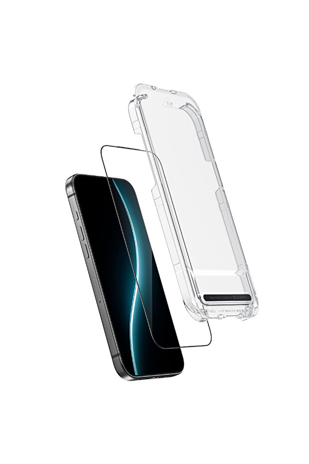 Folie sticla 5D pentru Apple iPhone 17 cu Aplicator, Protectie + Rezistenta 9H, Automatic Alignment - 1