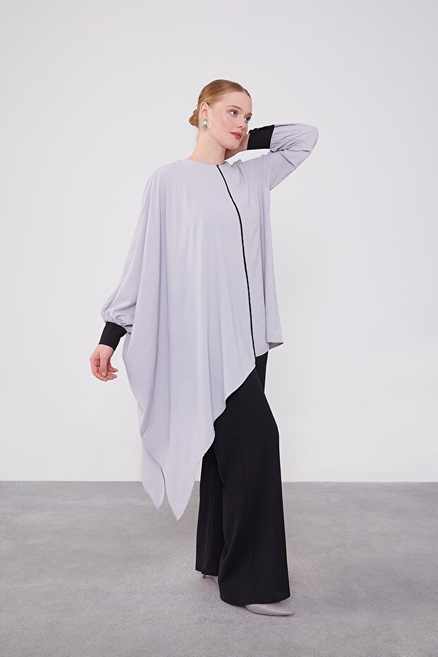 Gray Bat Sleeve Double Set - 2