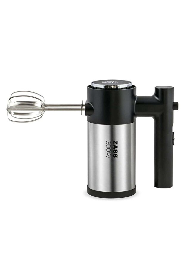 Zass hand mixer, 300 W, 2 beaters, 2 hooks, 5 speed settings, eject button with safety system... - 4