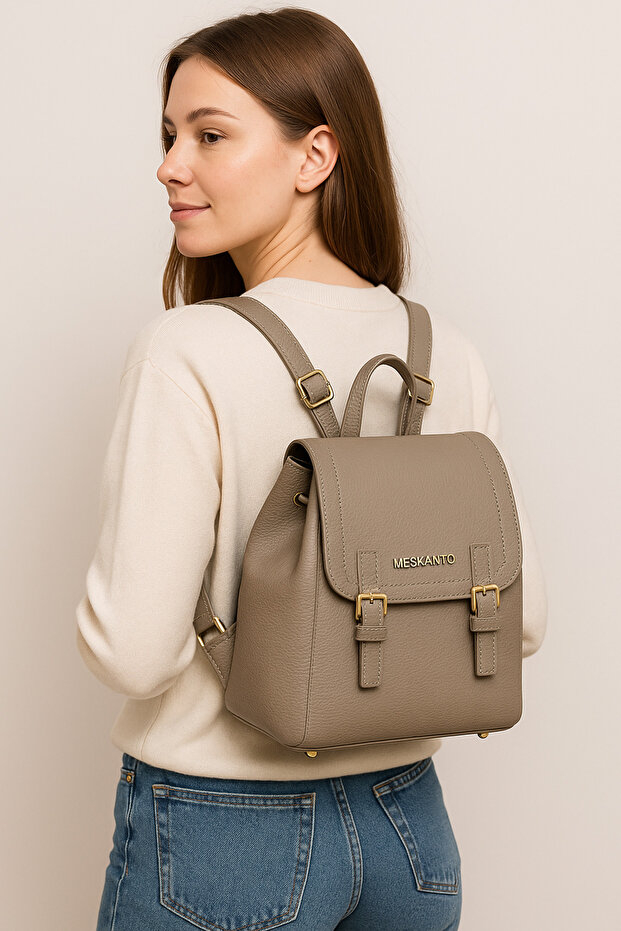 حقيبة ظهر سيرينا من الجلد الطبيعي - 3