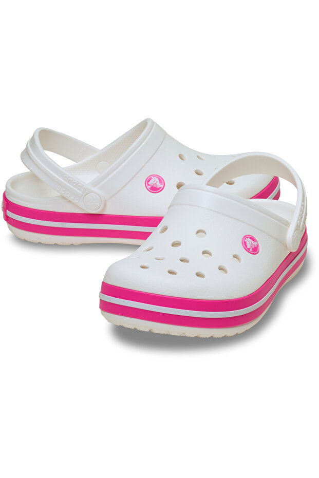 حذاء Crocband أبيض للأطفال