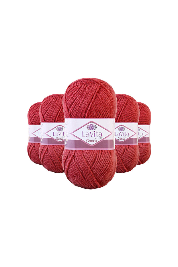 Gonca Hand Knitting Yarn 100% Acrylic 500Gr 5 Pcs (3012 Dark Apricot)