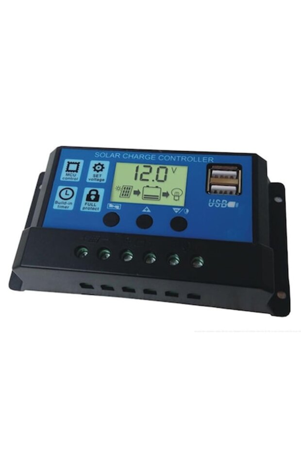 Solar Controller QttvbTna, 30A, HD LCD