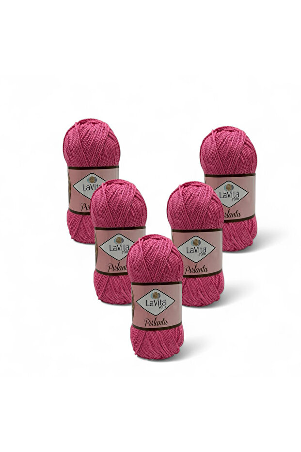 Diamond Hand Knitting Yarn 100% Acrylic 500Gr 5 Pcs (0013 Pink)