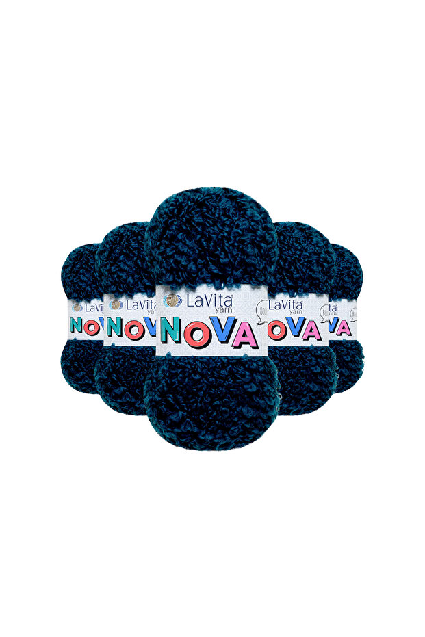 Nova Hand Knitting Yarn 20% Polyester 80% Acrylic 500Gr 5 Pcs (Ln5206 Medium Petrol)