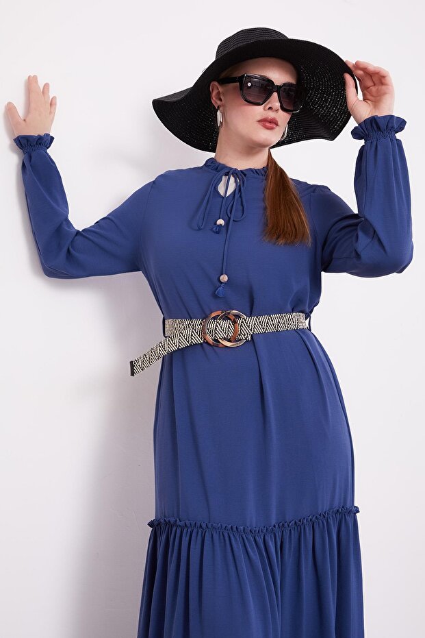 İndigo Elbise - 4