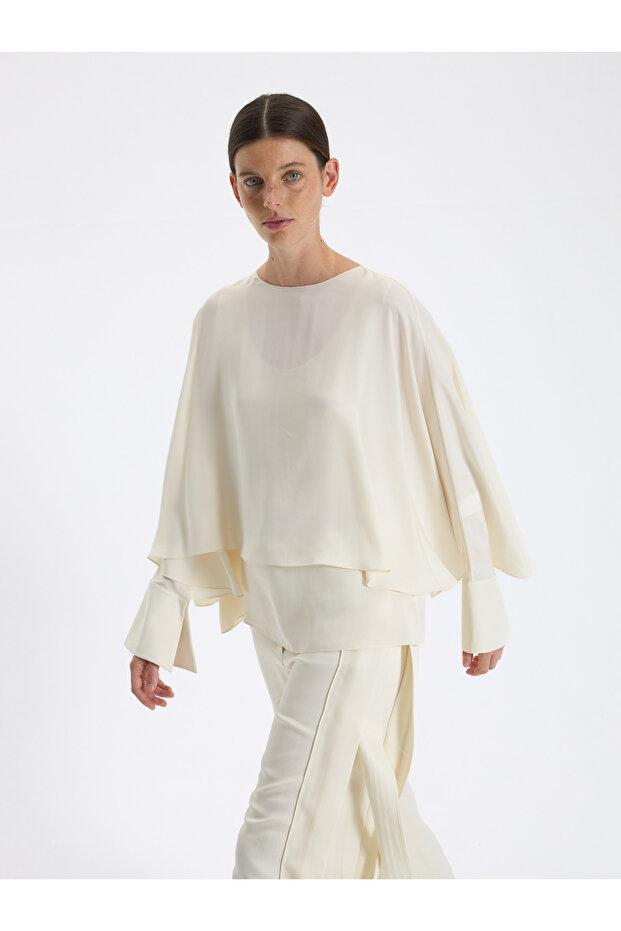 Katmanlı Şifon Bluz - 5