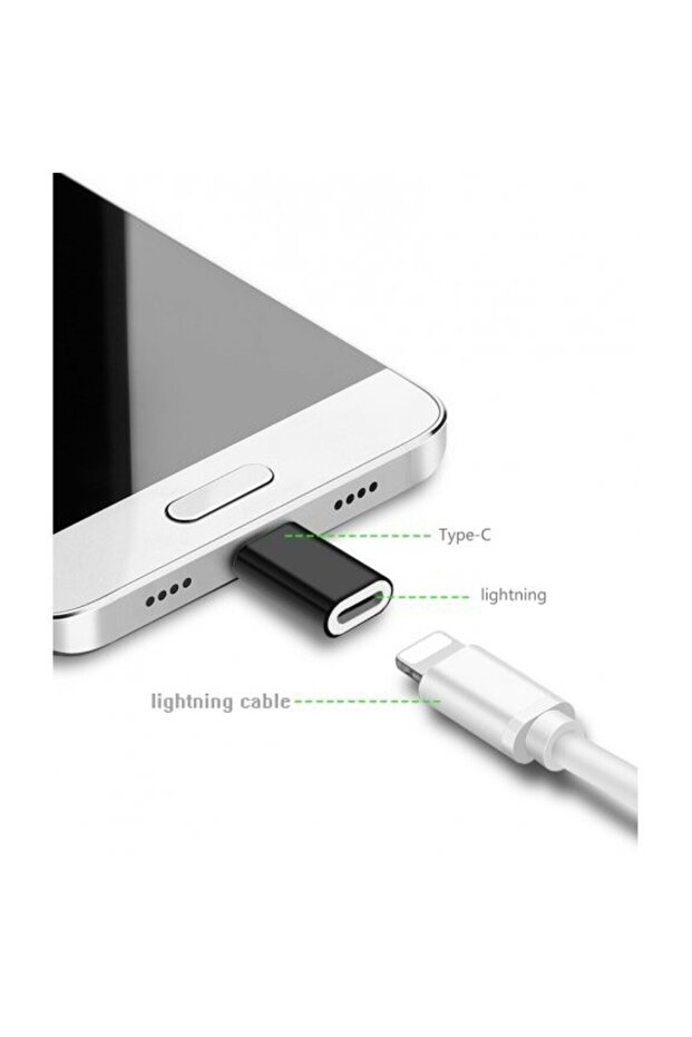 Adaptor Compatible iPhone to Type-C 2.8 cm, Flippy, Black - 4