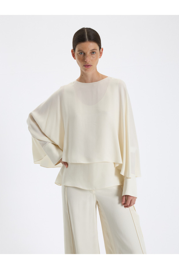 Katmanlı Şifon Bluz - 2