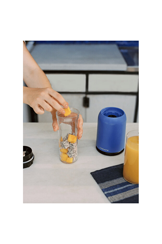 Blender with portable container, CREATE, Moi Studio, blue - 3