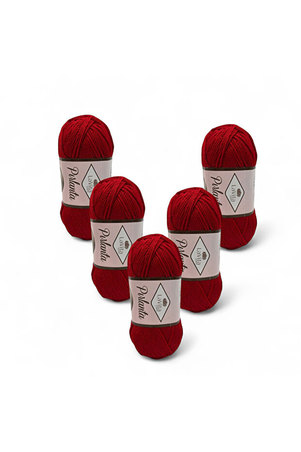 Diamond Hand Knitting Yarn 100% Acrylic 500Gr 5 Pcs (0136 Red)