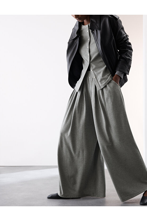 Geniş Paça Kadın Pantolon - 7