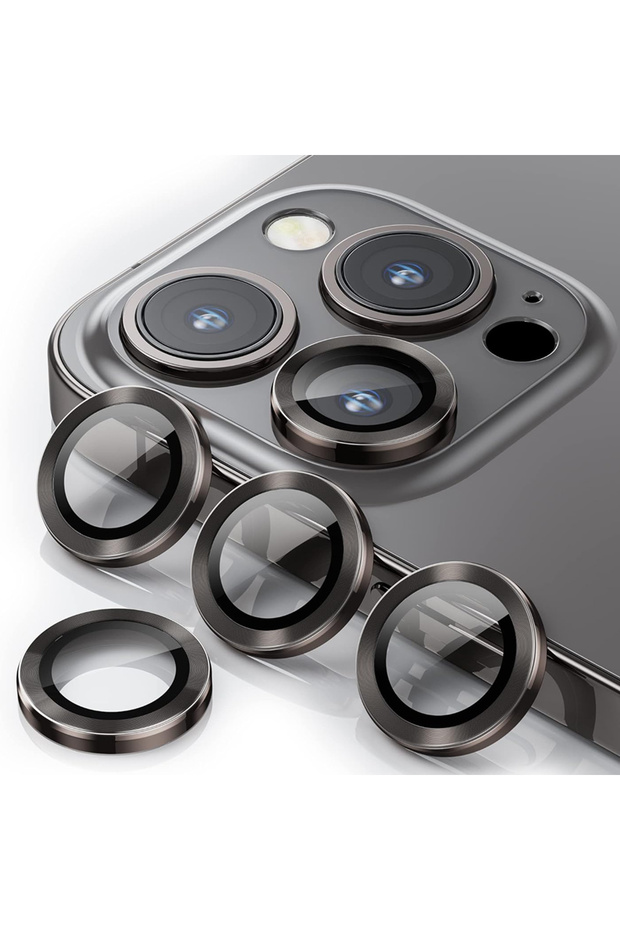 Camera Lens Protector for Apple iPhone 13 Pro, Tempered Glass Lens, Graphite